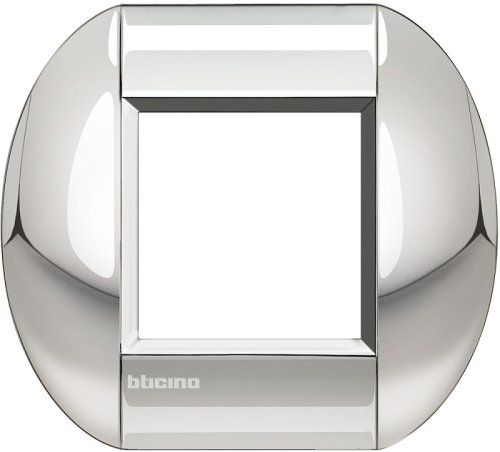 Рамка овальная Legrand BTicino LivingLight 2 мод Хром  картинка